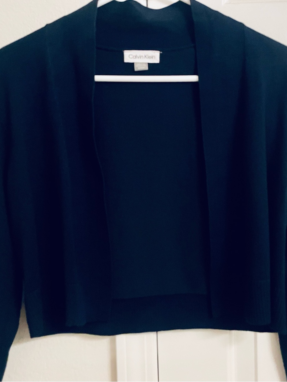 Calvin Klein Navy Blue Open-Front Cardigan